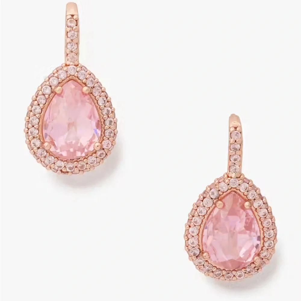 Kate Spade Brilliant Statements Pavé Halo Drop Earrings NEW